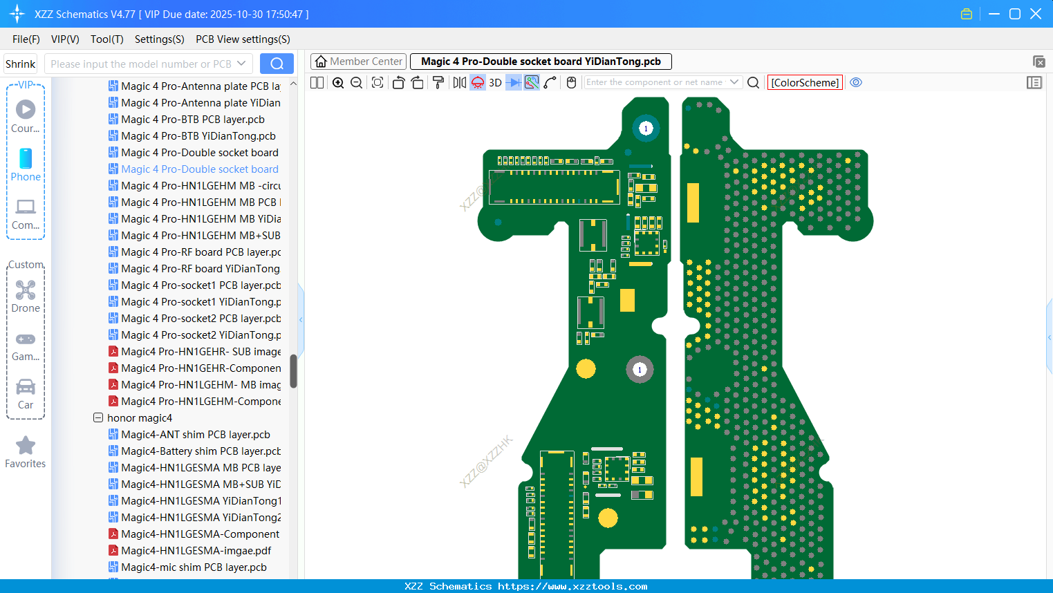 Honor Magic 4 Pro-Double Socket Board bitmap
